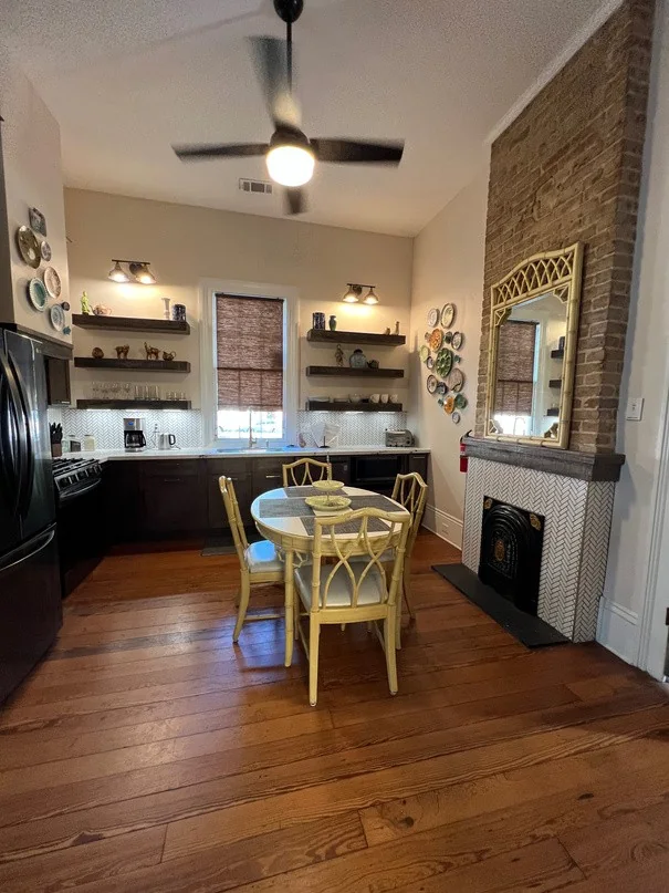 Artsy Cozy Home kitchen and dining area